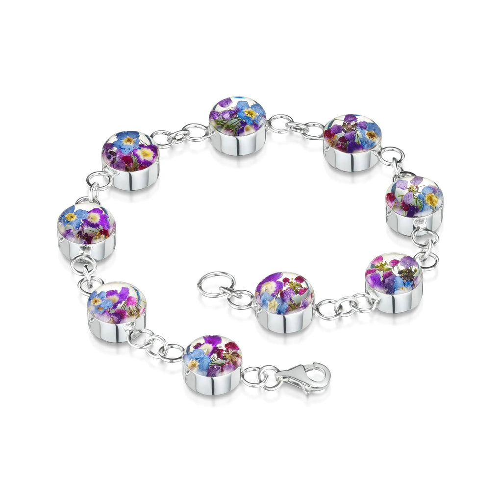 Purple Haze Round Charm Bracelet