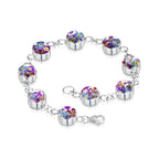 Purple Haze Round Charm Bracelet