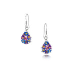 Purple Haze Silver Teardrop Dangle Drop Earrings