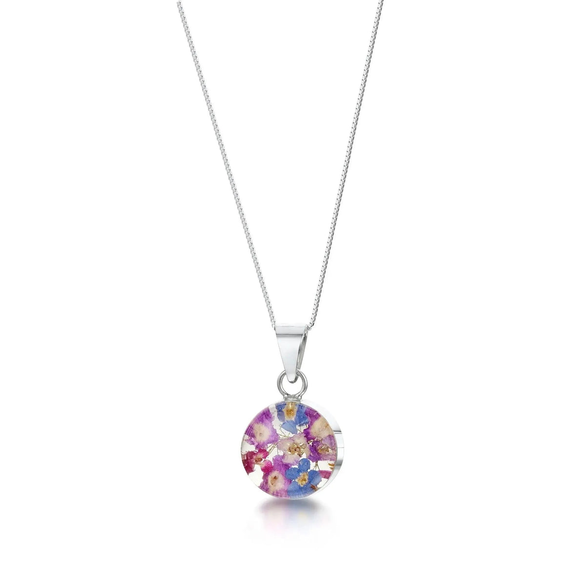 Purple Haze Round Pendant Necklace