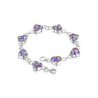 Purple Haze Heart Charm Bracelet