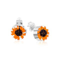 Sunflower Round Stud Earrings