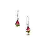 Rose Teardrop Dangle Drop Earrings